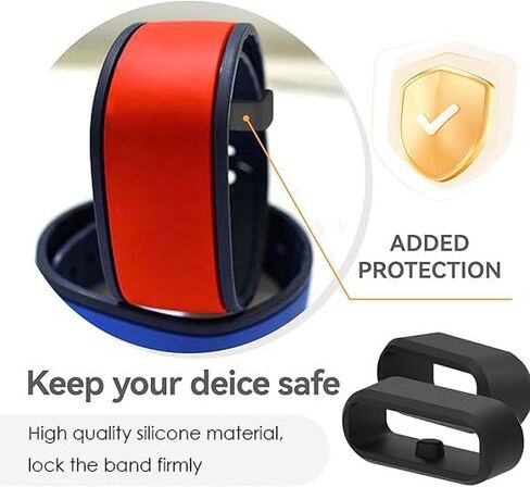 12-Pack Accessories for Magic Band & Band+ & Band2.0, Multi-Color Anti-slip Silicone Security Holder Loops Comapatible with Disney Magic Bands in Kuwait