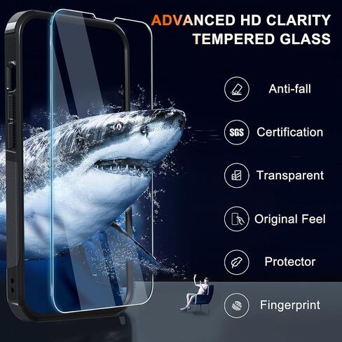 RMOCR for iPhone 16E Case with Screen Protector,Military Grade Heavy Duty Shockproof Phone Cover with Wrist Lanyard Strap for iPhone 16E 2025 Released,Black Matte in Kuwait