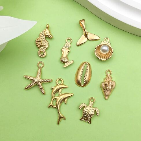 Sailanzi 72pcs Ancient Silver Ocean Series Alloy Pendant Jewelry Making DIY Keychain Earrings Pendant Various Design Charms for Jewelry Making Bracelets Necklace (SN123) in Saudi Arabia