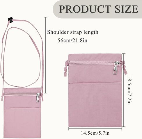 Ultralight Crossbody Phone Purse, Nylon Small Phone Purse Cell Phone Purse, Smartphone Crossbody Bag with Zipper in Kuwait