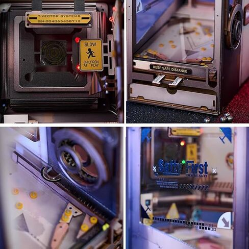 Book Nook Kit DIY Dollhouse Miniature Kit, Bookshelf Insert Decor, 3D Wooden Puzzle Booknook Miniature Kit with Furniture for Creative Ssembled Bookends (Near Future) in Saudi Arabia