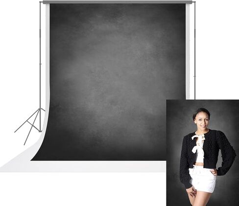 UrcTepics 5X7ft Microfiber Gray Portrait Backdrop Canvas Photo Backdrop Abstract Dark Grey Photography Studio Backgrounds Backdrops in Saudi Arabia