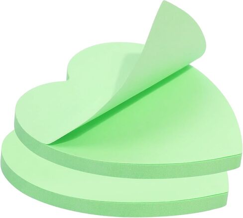 Mini Skater 2 Pack Kraft Paper Notes Sticky Notes Heart على شكل قلب ذاتي علامات تبويب كتاب علامات الورق لزجة ملصقات ملصقات 100 أوراق (Pink) in Saudi Arabia