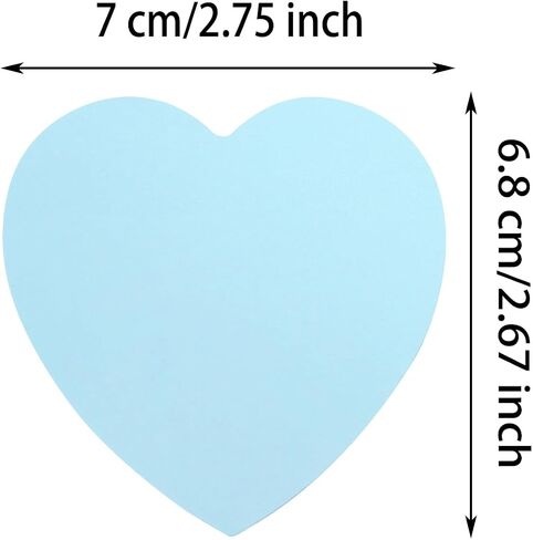 Mini Skater 2 Pack Kraft Paper Notes Sticky Notes Heart على شكل قلب ذاتي علامات تبويب كتاب علامات الورق لزجة ملصقات ملصقات 100 أوراق (Pink) in Saudi Arabia