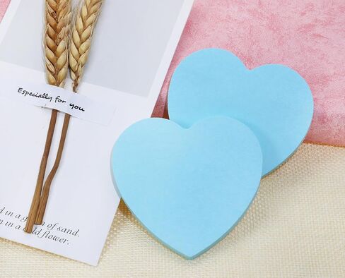Mini Skater 2 Pack Kraft Paper Notes Sticky Notes Heart على شكل قلب ذاتي علامات تبويب كتاب علامات الورق لزجة ملصقات ملصقات 100 أوراق (Pink) in Saudi Arabia