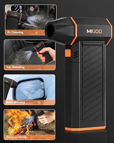 Compressed Air Duster, 180000RPM Electric Air Duster, 3-Gear Adjustable Turbo Fan, Jet Dry Blower for Pc, Car, Keyboard Cleaning, mini Turbo Snow Blower in Saudi Arabia