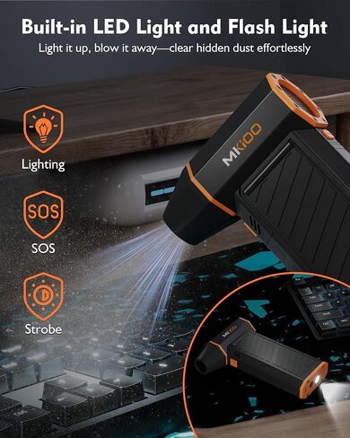 Compressed Air Duster, 180000RPM Electric Air Duster, 3-Gear Adjustable Turbo Fan, Jet Dry Blower for Pc, Car, Keyboard Cleaning, mini Turbo Snow Blower in Saudi Arabia