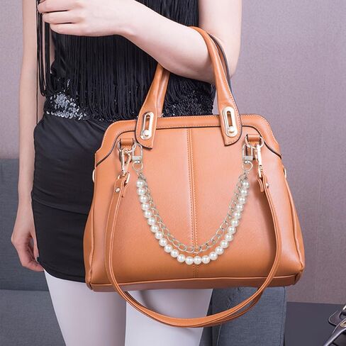 Pearl Purse Double Extender Chain, Gold Bag Charm Handle with Metal Buckles, 10 mm Replacement Bag Straps for Women, Elegant Accessory Decoration for Handbags, Purse (1PCS) in Saudi Arabia