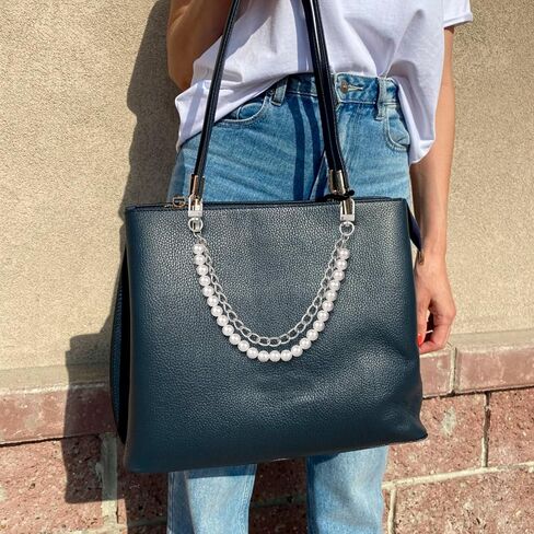 Pearl Purse Double Extender Chain, Gold Bag Charm Handle with Metal Buckles, 10 mm Replacement Bag Straps for Women, Elegant Accessory Decoration for Handbags, Purse (1PCS) in Saudi Arabia