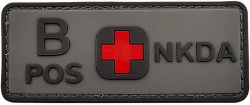 نوع الدم التكتيكي هو ربط الخطاف الدعم بديل 2 قطع من أجل O الإيجابية PVC Rubber Patch DIY Emblem Medical Medic Patches Medical Clarme Medical (استبدال لـ o إيجابي) in Saudi Arabia