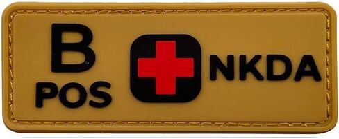 نوع الدم التكتيكي هو ربط الخطاف الدعم بديل 2 قطع من أجل O الإيجابية PVC Rubber Patch DIY Emblem Medical Medic Patches Medical Clarme Medical (استبدال لـ o إيجابي) in Saudi Arabia