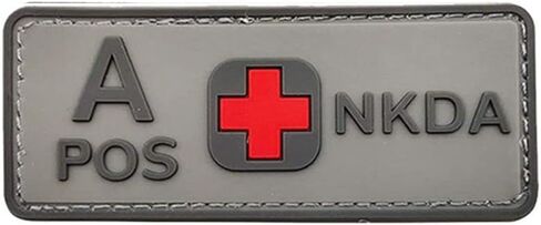 نوع الدم التكتيكي هو ربط الخطاف الدعم بديل 2 قطع من أجل O الإيجابية PVC Rubber Patch DIY Emblem Medical Medic Patches Medical Clarme Medical (استبدال لـ o إيجابي) in Saudi Arabia