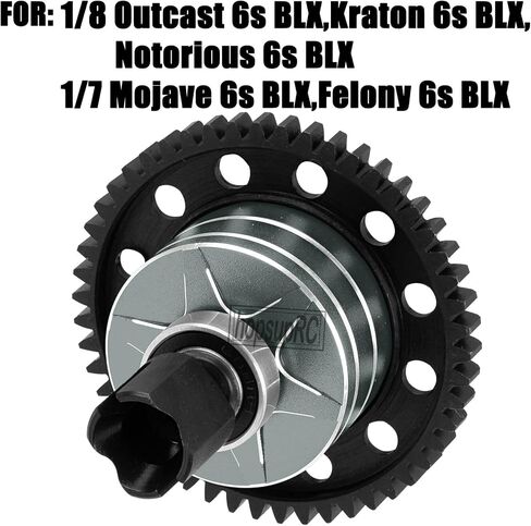 46T Upgrades Part Differential Slipper for 1/8 Outcast/Kraton/Notorious 6s BLX,1/7 Mojave/Felony 6s BLX,#45 Steel Spur Gear Slipper Clutch Diff Gear Hops Up.Red in Saudi Arabia