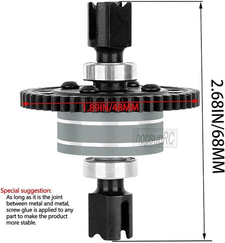 46T Upgrades Part Differential Slipper for 1/8 Outcast/Kraton/Notorious 6s BLX,1/7 Mojave/Felony 6s BLX,#45 Steel Spur Gear Slipper Clutch Diff Gear Hops Up.Red in Saudi Arabia