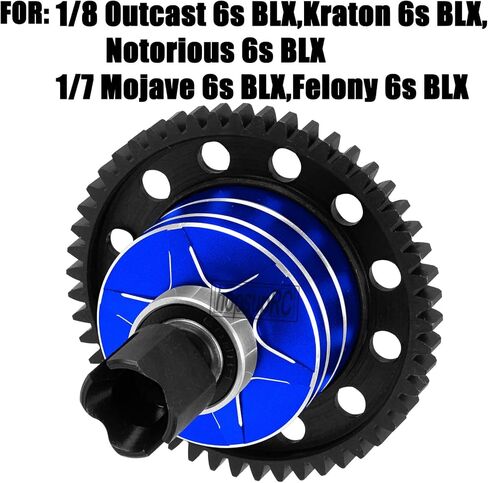 46T Upgrades Part Differential Slipper for 1/8 Outcast/Kraton/Notorious 6s BLX,1/7 Mojave/Felony 6s BLX,#45 Steel Spur Gear Slipper Clutch Diff Gear Hops Up.Red in Saudi Arabia