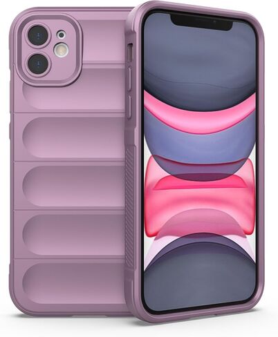 for iPhone 11 Case, TPU Upgrade Camera Protection & Soft Anti-Scratch Microfiber Lining Slim Aesthetic Shockproof Protective Cover for iPhone 11 6.1 inch Purple in Saudi Arabia