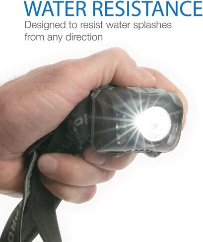 LUXPRO LED Headlamp - Bright 300 Lumen Head Lamp for Outdoors, Camping & Hiking - 6 Light Modes White, Green & Red Light - IPX4 Waterproof - Adjustable Headband - LP345V2 - Batteries Included in Saudi Arabia