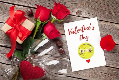 SICOHOME Happy Valentines Day Stickers 36pcs 1.5in Valentines Stickers for Kids Adults Label Stickers Envelope Seal Stickers Valentines Day Party Favors Gift Labels to from Stickers - Dinosaur in Kuwait