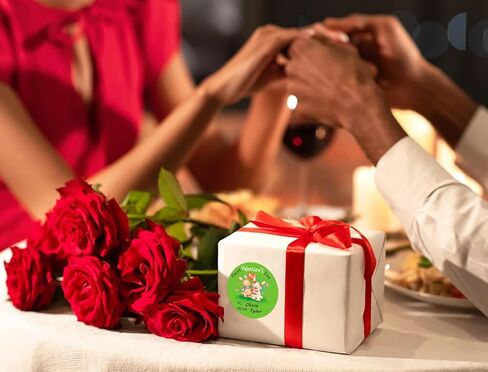 SICOHOME Happy Valentines Day Stickers 36pcs 1.5in Valentines Stickers for Kids Adults Label Stickers Envelope Seal Stickers Valentines Day Party Favors Gift Labels to from Stickers - Dinosaur in Kuwait