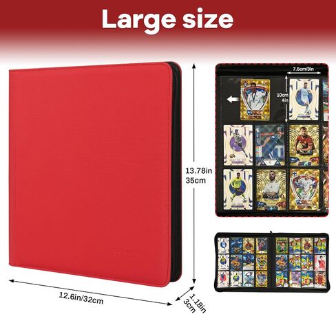 Trading Card Binder 480 Pockets, 12 Pockets Card Binder, Side Loading Card Collection Binder, Collectible Card Albums Card Folder for MTG, TCG, Football, NFL, Sports Cards, Game Cards(Blue) in Saudi Arabia