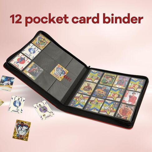 Trading Card Binder 480 Pockets, 12 Pockets Card Binder, Side Loading Card Collection Binder, Collectible Card Albums Card Folder for MTG, TCG, Football, NFL, Sports Cards, Game Cards(Blue) in Saudi Arabia