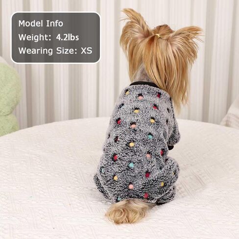 Soft Fleece Dog Pajamas for Small Dogs Adorable Puppy Sweaters Clothes Jumpsuit Pjs Lightweight Cat Coat Pet Apparel Yellow Duck, XS in Saudi Arabia
