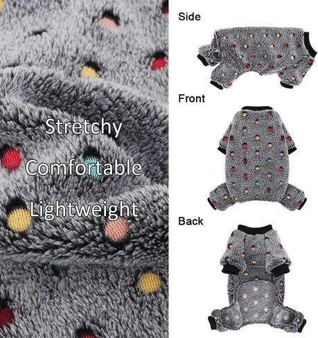 Soft Fleece Dog Pajamas for Small Dogs Adorable Puppy Sweaters Clothes Jumpsuit Pjs Lightweight Cat Coat Pet Apparel Yellow Duck, XS in Saudi Arabia