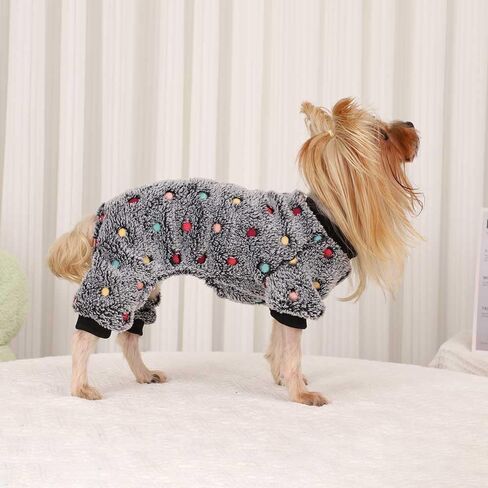 Soft Fleece Dog Pajamas for Small Dogs Adorable Puppy Sweaters Clothes Jumpsuit Pjs Lightweight Cat Coat Pet Apparel Yellow Duck, XS in Saudi Arabia