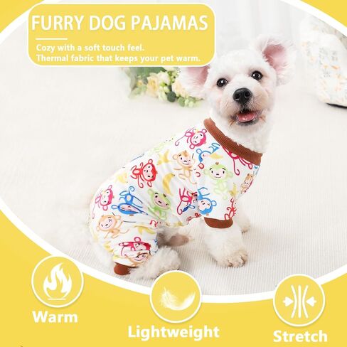 Soft Fleece Dog Pajamas for Small Dogs Adorable Puppy Sweaters Clothes Jumpsuit Pjs Lightweight Cat Coat Pet Apparel Yellow Duck, XS in Saudi Arabia