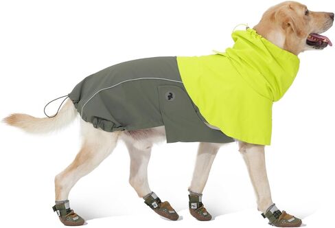 RS Waterproof Dog Shoes for Dogs,Anti-Slip Rubber Dog Booties for Summer hot Pavement,Winter Snow,Dog Boots Paw Protector with Reflective Strap for Outdoor Hiking,(Black Orange, Size 5) in Saudi Arabia