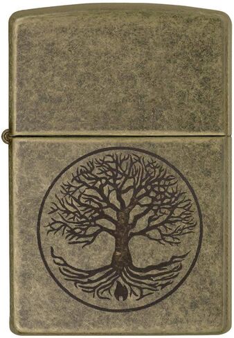 ولاعة جيب Zippo Tree Life بتصميم مطبوع باللون الأبيض غير اللامع in Saudi Arabia