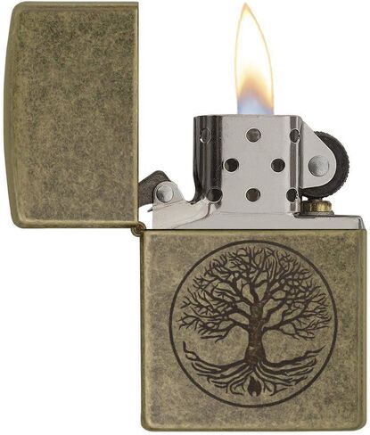 ولاعة جيب Zippo Tree Life بتصميم مطبوع باللون الأبيض غير اللامع in Saudi Arabia