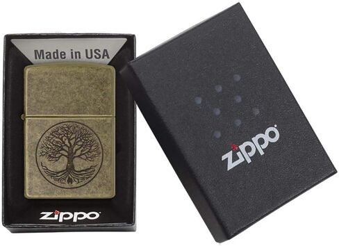 ولاعة جيب Zippo Tree Life بتصميم مطبوع باللون الأبيض غير اللامع in Saudi Arabia