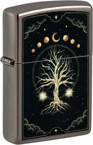 ولاعة جيب Zippo Tree Life بتصميم مطبوع باللون الأبيض غير اللامع in Saudi Arabia