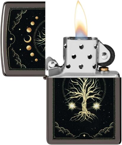 ولاعة جيب Zippo Tree Life بتصميم مطبوع باللون الأبيض غير اللامع in Saudi Arabia