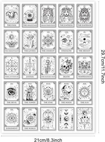 Globleland 12 Zodiac Women Signs Clear Stamps for Making Magic Tarot Card Silicone Clear Stamp Seals 11.69x8.27inch Stamps Form in Saudi Arabia