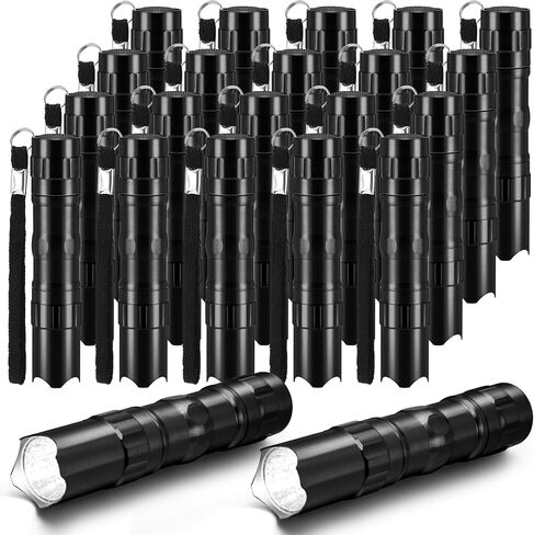 36 Pcs Mini Flashlights Bulk Bright Aluminum LED Handheld Torches with Lanyard Small LED Flashlights for Night Reading Emergency Hurricane Camping Hiking Party Favors in Kuwait