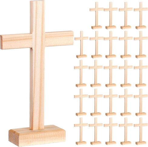 Suzile Easter Day Christian Wooden Crosses for Craft Nativity Tabletop Standing Baptism Cross Bulk Religious Centerpiece for Church Sunday School First Communion Easter 8.66 x 4.72 Inch(6 Pcs) in Saudi Arabia