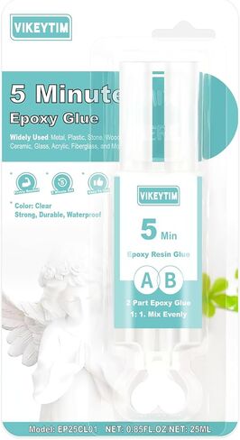VIKEYTIM Epoxy Glue 0.85FL.OZ Clear, 5 Minute Epoxy High Viscosity Fast Curing Multi-Purpose Epoxy Adhesive for Repairing Hard Plastics, Metals, Ceramics, Wood, etc 2 Part Epoxy (2 Pack) in Saudi Arabia