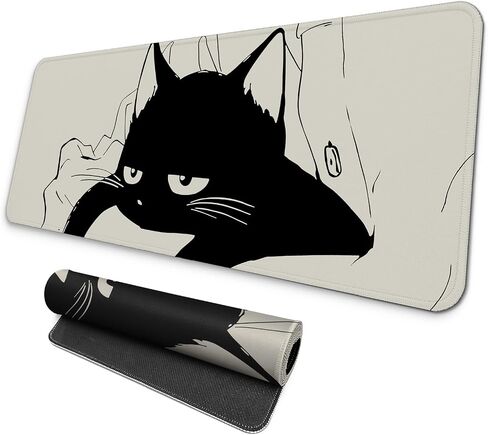 Large Gaming Mouse Pad, Full Keyboard Mat, Long Laptop Mousepad, Computer Mouse Mat for Home and Office, Anti-Slip Rubber Base, 31.5 x 11.8 Inches (Japan Street) in Saudi Arabia