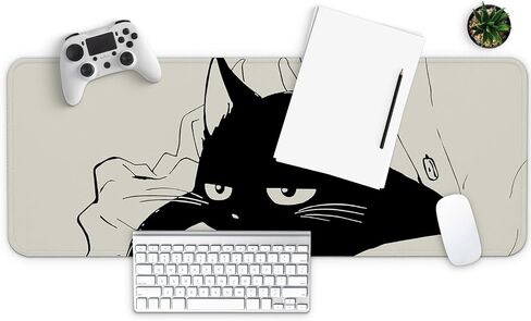 Large Gaming Mouse Pad, Full Keyboard Mat, Long Laptop Mousepad, Computer Mouse Mat for Home and Office, Anti-Slip Rubber Base, 31.5 x 11.8 Inches (Japan Street) in Saudi Arabia