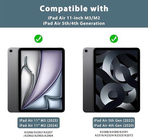 Meliya for iPad Air 11 Inch Case (M3 2025/M2 2024), iPad Air 5th 2022 / 4th Generation 2020 10.9 Inch, Slim Hard Shockproof Protective Cover, Support Auto Wake/Sleep, Without Pencil Holder (Lavender) in Saudi Arabia
