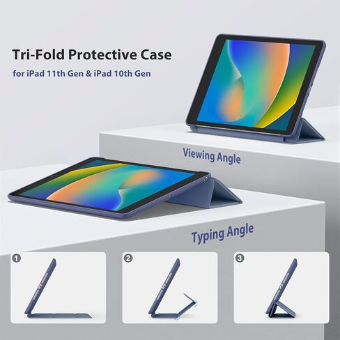 Meliya for iPad Air 11 Inch Case (M3 2025/M2 2024), iPad Air 5th 2022 / 4th Generation 2020 10.9 Inch, Slim Hard Shockproof Protective Cover, Support Auto Wake/Sleep, Without Pencil Holder (Lavender) in Saudi Arabia