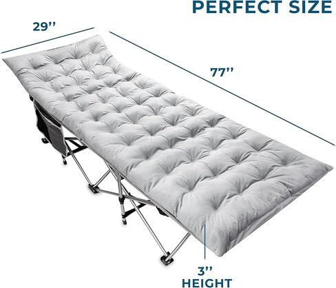Zento Camping Cot Mattress Foam Pad للبالغين - وسادة نوم سميكة ناعمة للغاية للاستيلاء على المشي في الهواء in Kuwait