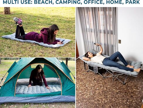 Zento Camping Cot Mattress Foam Pad للبالغين - وسادة نوم سميكة ناعمة للغاية للاستيلاء على المشي في الهواء in Kuwait