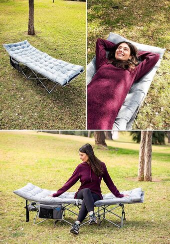 Zento Camping Cot Mattress Foam Pad للبالغين - وسادة نوم سميكة ناعمة للغاية للاستيلاء على المشي في الهواء in Kuwait