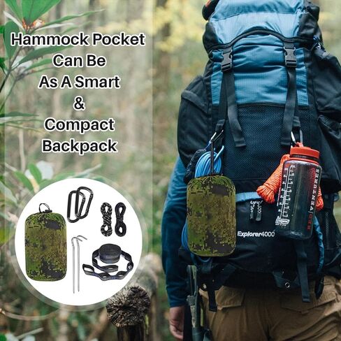 Portable Double Camping Hammock with Mos-Quito Net- 2-Person Lightweight Nylon Parachute Hammock for Outdoor Camping, Hiking, and Travel in Saudi Arabia