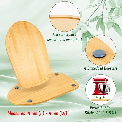 Blender Slider Mat for Kitchenaid Stand Mixer, Bamboo Slide Tray for Kitchen Appliances, Tilt Head Kitchen Aid Countertop Electrical Sliders 4.5-5 Quart Stand Mixer, Countertop Coffee Slider in Saudi Arabia