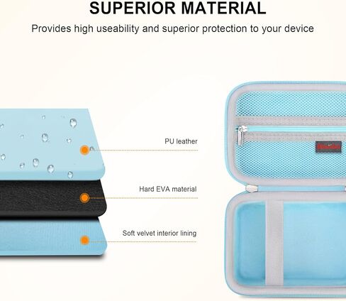 Elonbo Carrying Case for Lebt Mini Sticker Pocket Printer, Label Printer Portable Thermal Printer Travel Bag, Label Maker Machine Storage Holder, Mesh Pocket Fits Label Paper Rolls Tape, Dark Pink in Kuwait