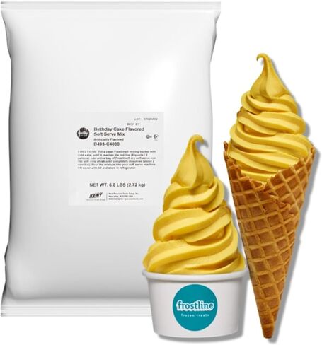 Frostline Chocolate Soft Sweat Servy Dile Mix ، اللاكتوز والغلوتين الخالي من الغلوتين - فقط أضف الماء أو الألبان أو بديل خالٍ من الألبان ، استخدمه مع الخلاط ، صانع الآيس كريم كونترتوب ، آلة خدمة ناعمة - كيس 6 رطل in Saudi Arabia